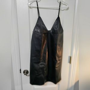 Victoria's secret faux leather slip dress size large